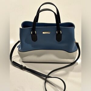 NWOT Kate Spade Laurel Way Evangelie Satchel Shoulder Bag White/Blue